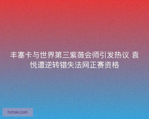 丰塞卡与世界第三紫薇会师引发热议 袁悦遭逆转错失法网正赛资格